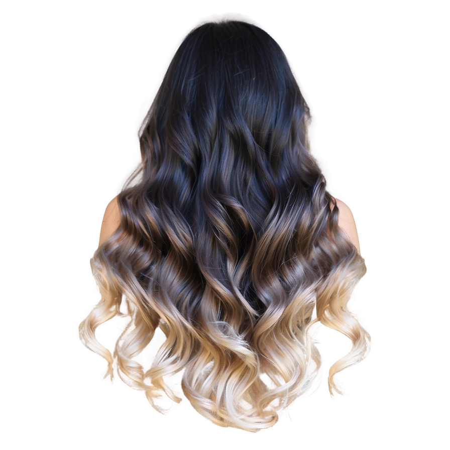 Wavy Hair Ombre Effect Png Kvx76