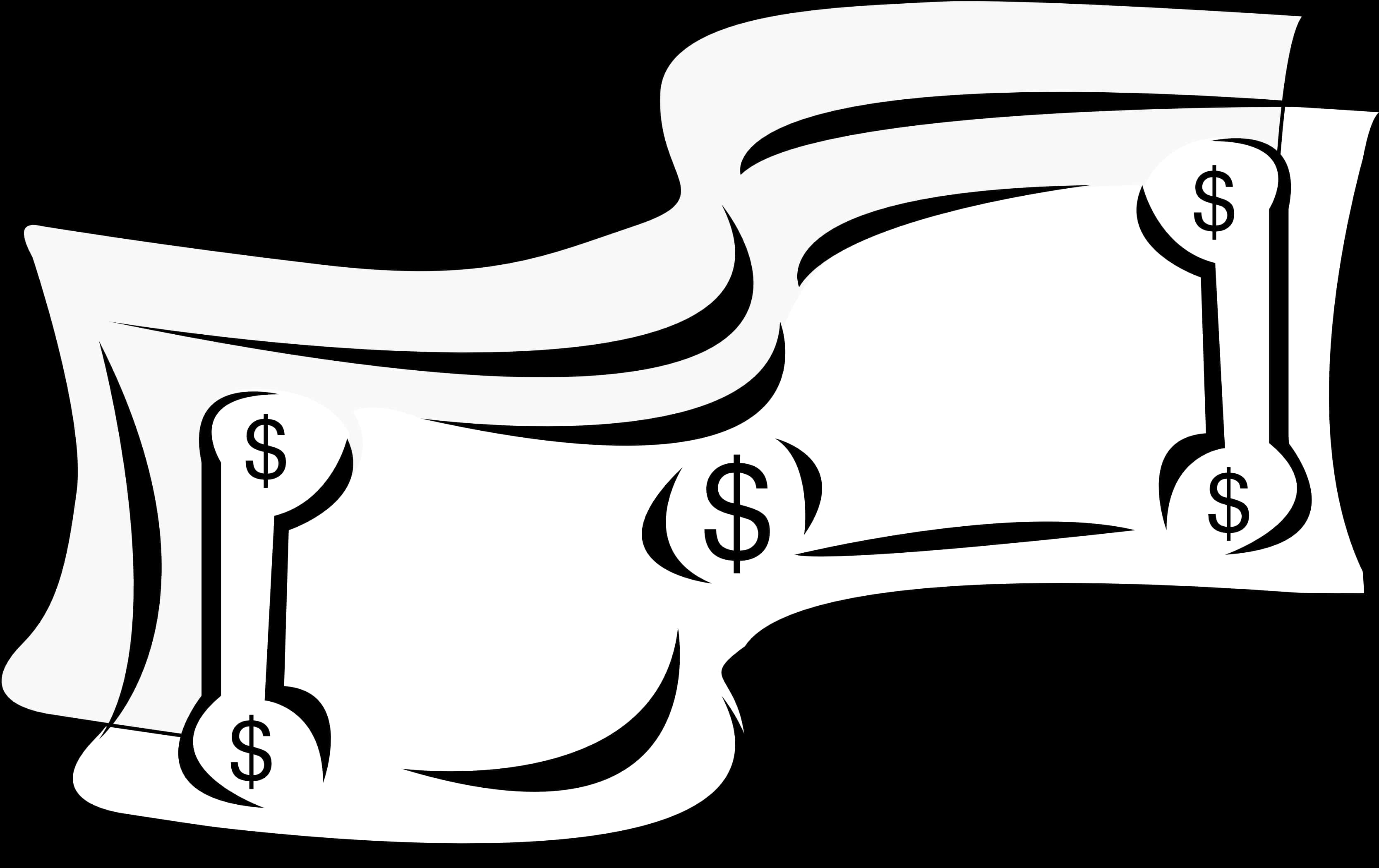 Wavy Money Symbol Graphic