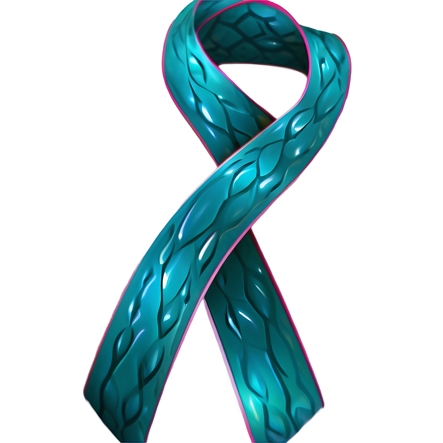 Wavy Teal Ribbon Illustration Png 88