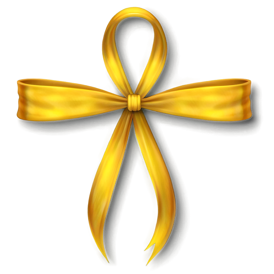 Wavy Yellow Ribbon Png 06262024