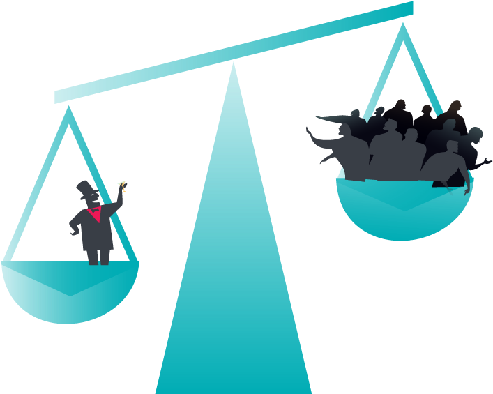 Wealth Inequality Scale Illustration