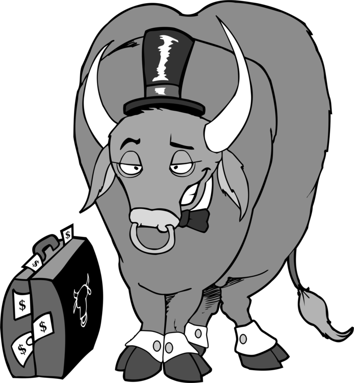 Wealthy Business Buffalo Cartoon