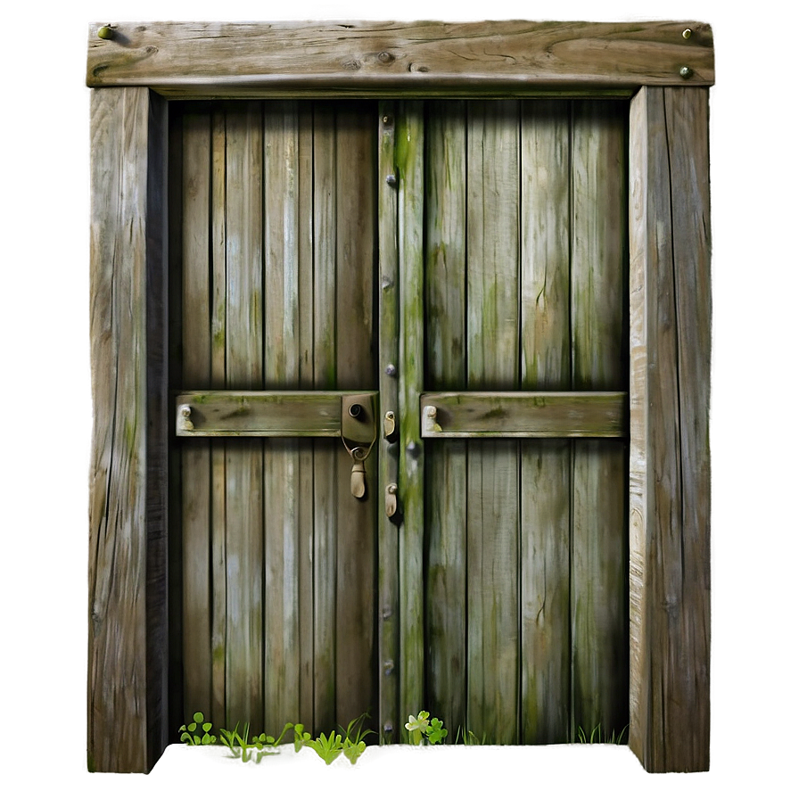 Weathered Farmhouse Door Png 05042024