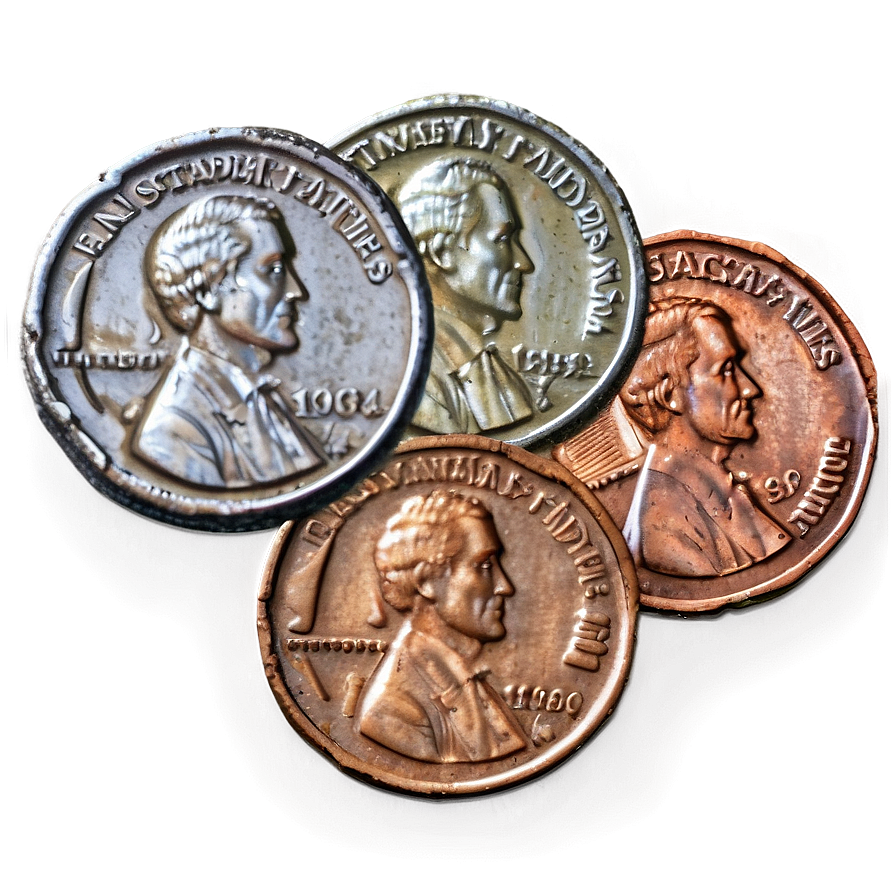 Weathered Pennies Png 06212024