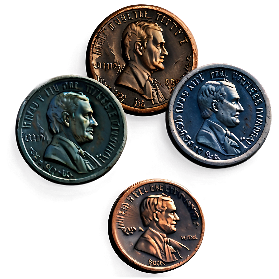 Weathered Pennies Png 06212024