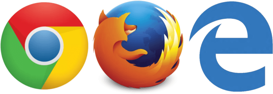 Web Browser Icons Chrome Firefox Edge