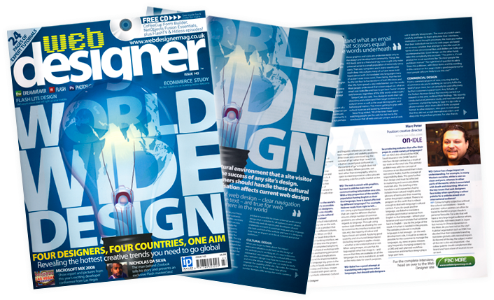 Web Designer Magazine Issue Spread