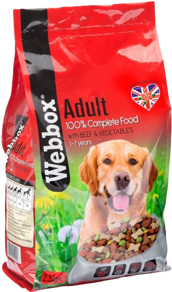 Webbox Adult Dog Food Beef Vegetables Pack