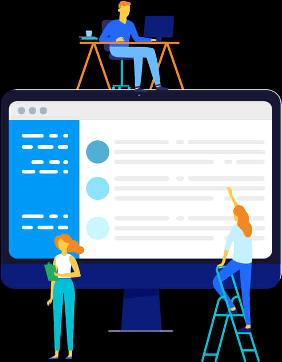 Website Development Team Illustration