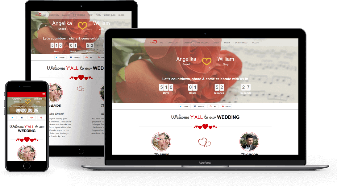 Wedding Countdown Responsive Design