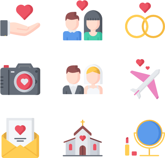 Wedding Icons Set