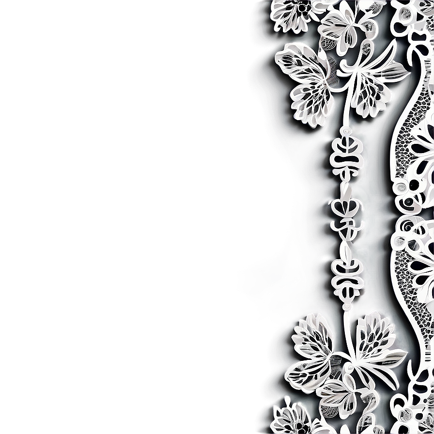 Wedding Lace Border Png 05042024