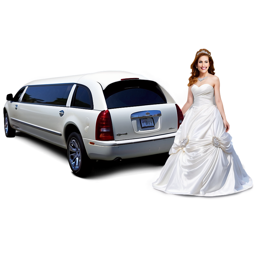 Wedding Limo Ride Png 06272024