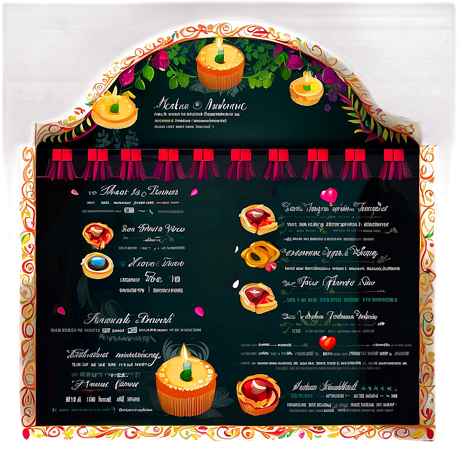 Wedding Menu Design Png 05242024