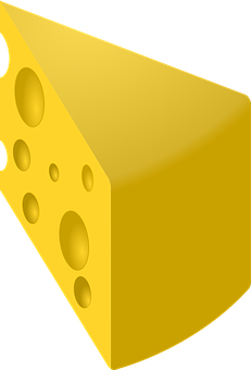 Wedgeof Swiss Cheese Illustration