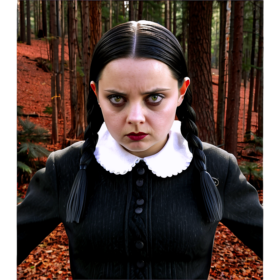 Wednesday Addams In The Woods Png Hri50