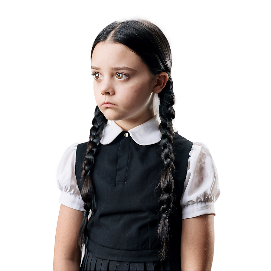 Wednesday Addams In Thought Png 4