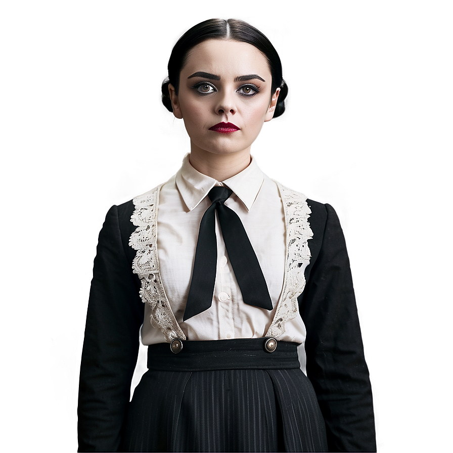 Wednesday Addams Vintage Look Png Bjb49