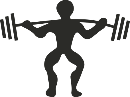 Weightlifter Silhouette Graphic