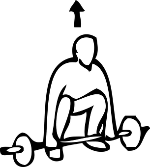 Weightlifter Silhouette Graphic