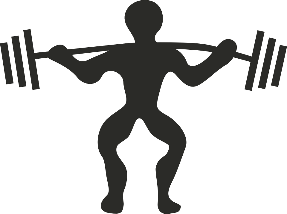 Weightlifting Silhouette Graphic