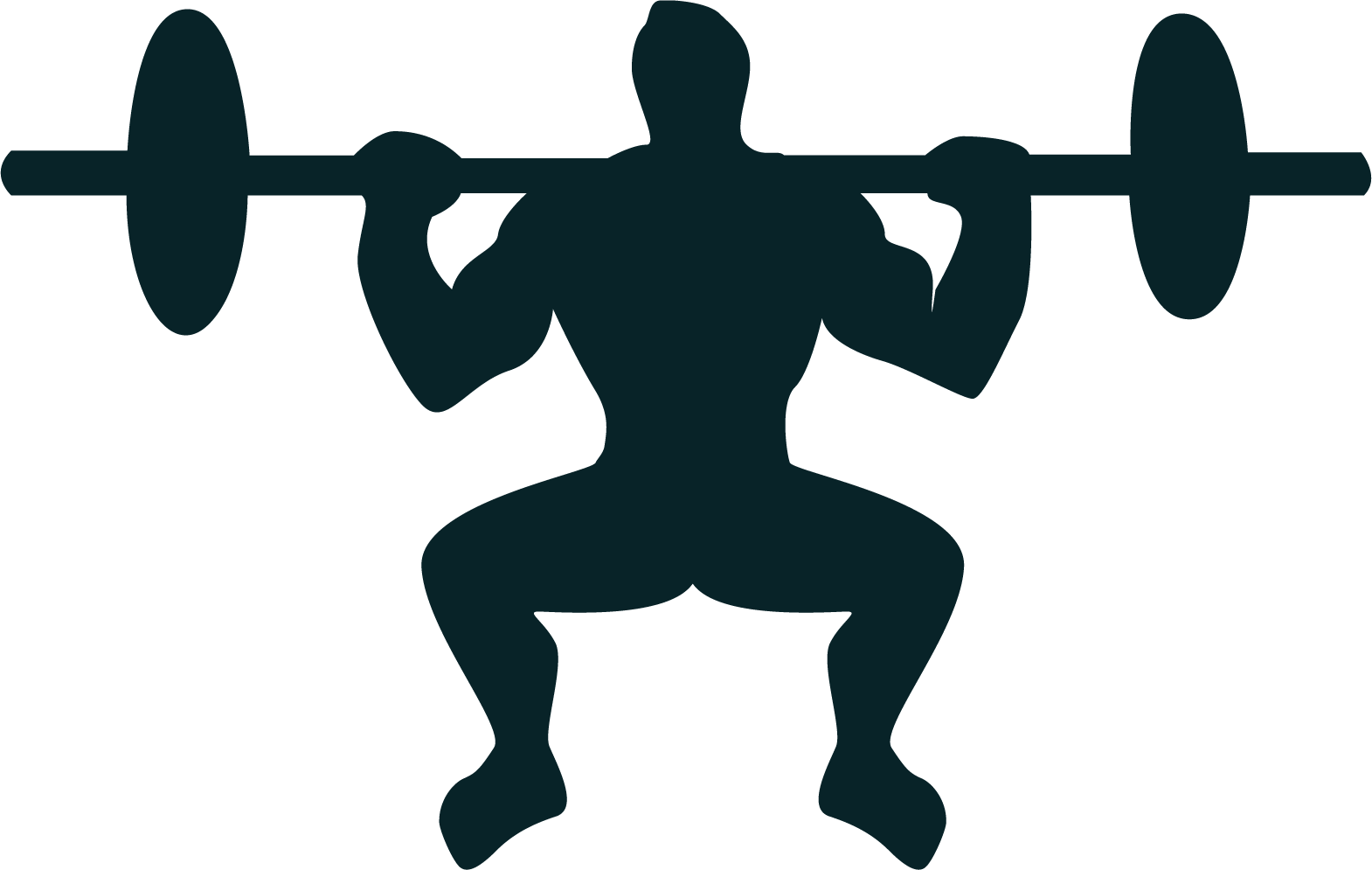 Weightlifting Silhouette Squat Exercise