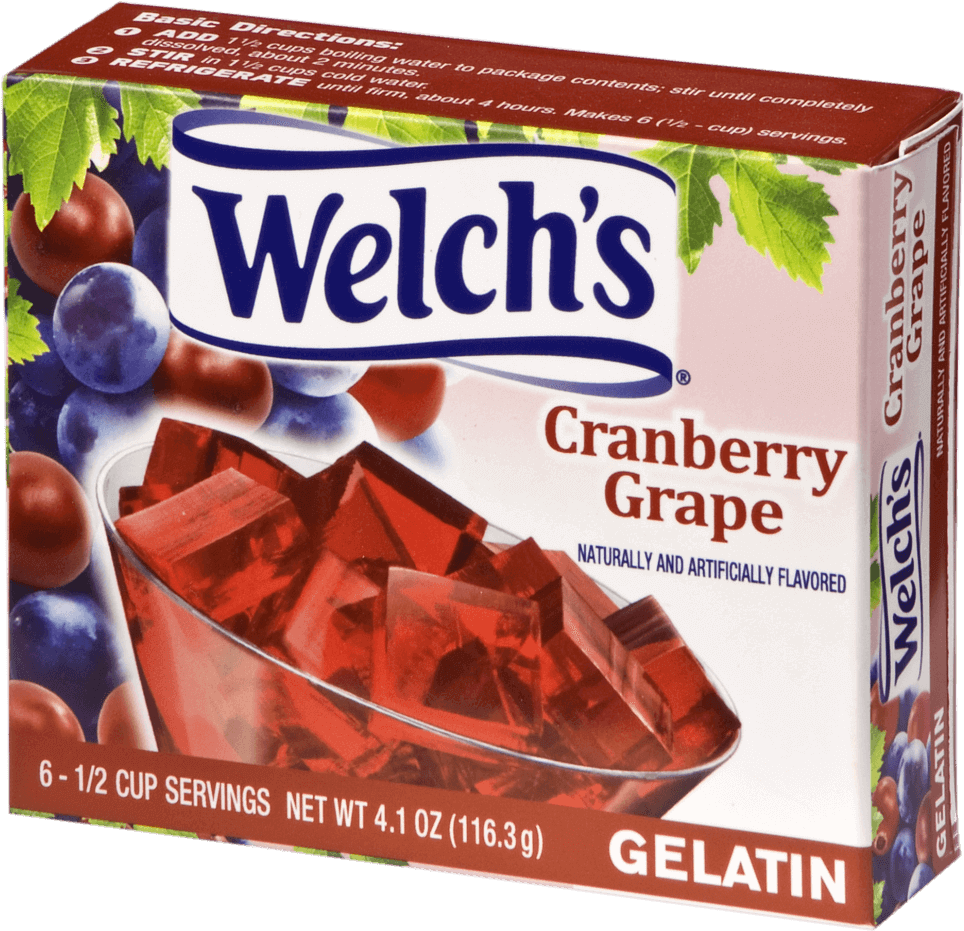 Welchs Cranberry Grape Gelatin Box
