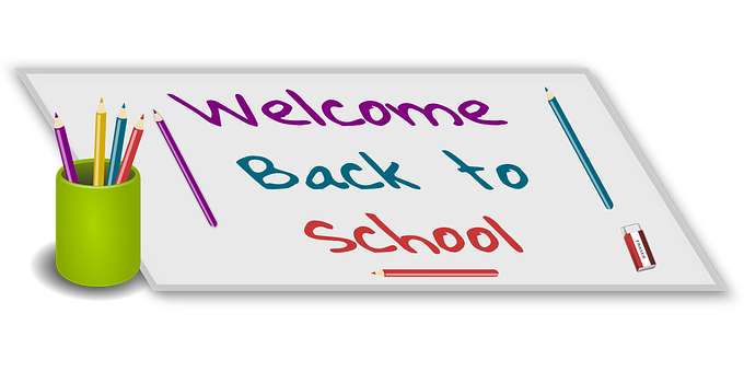 Welcome Backto School Boardand Pencils