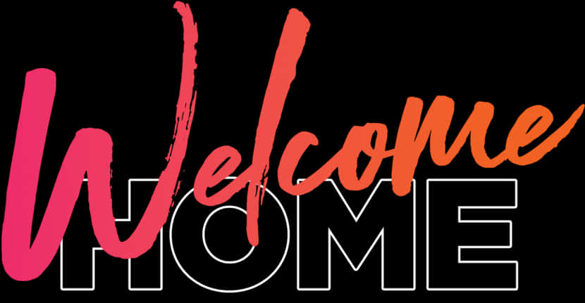 Welcome Home Stylized Text