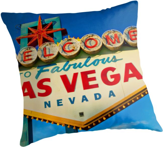 Welcometo Las Vegas Sign Cushion