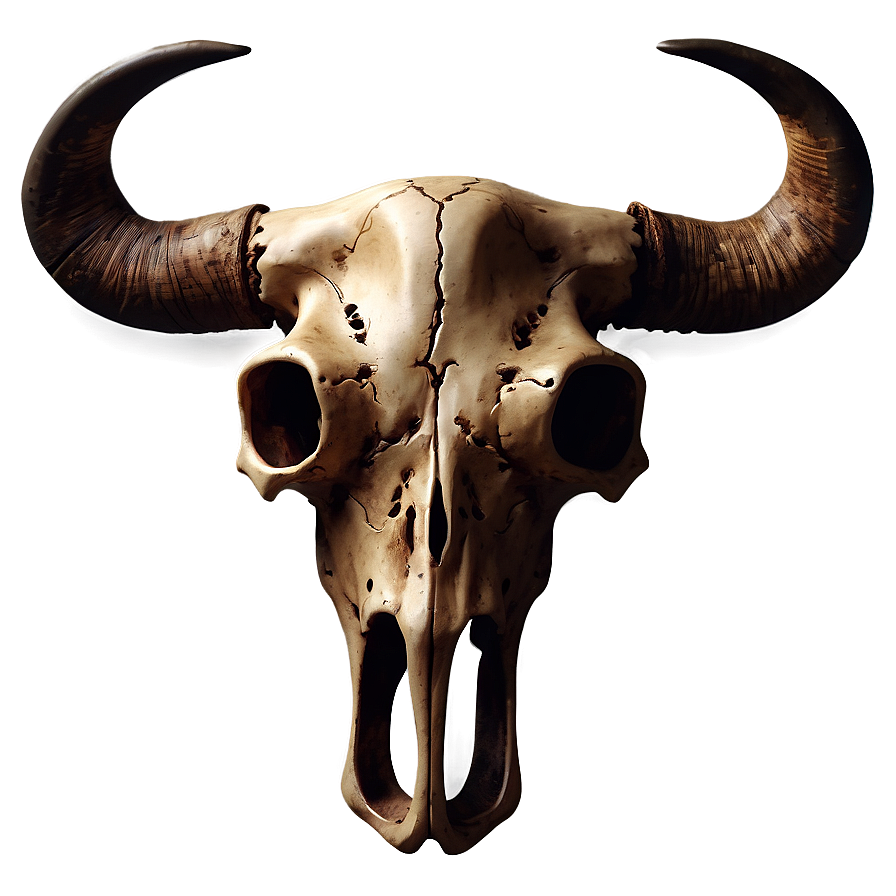 Western Bull Skull Graphic Png Svm82