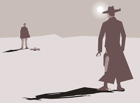 Western Showdown Silhouette