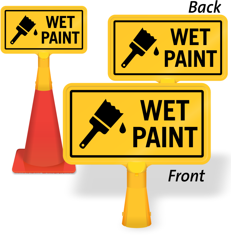 Wet Paint Signs Warning Alert