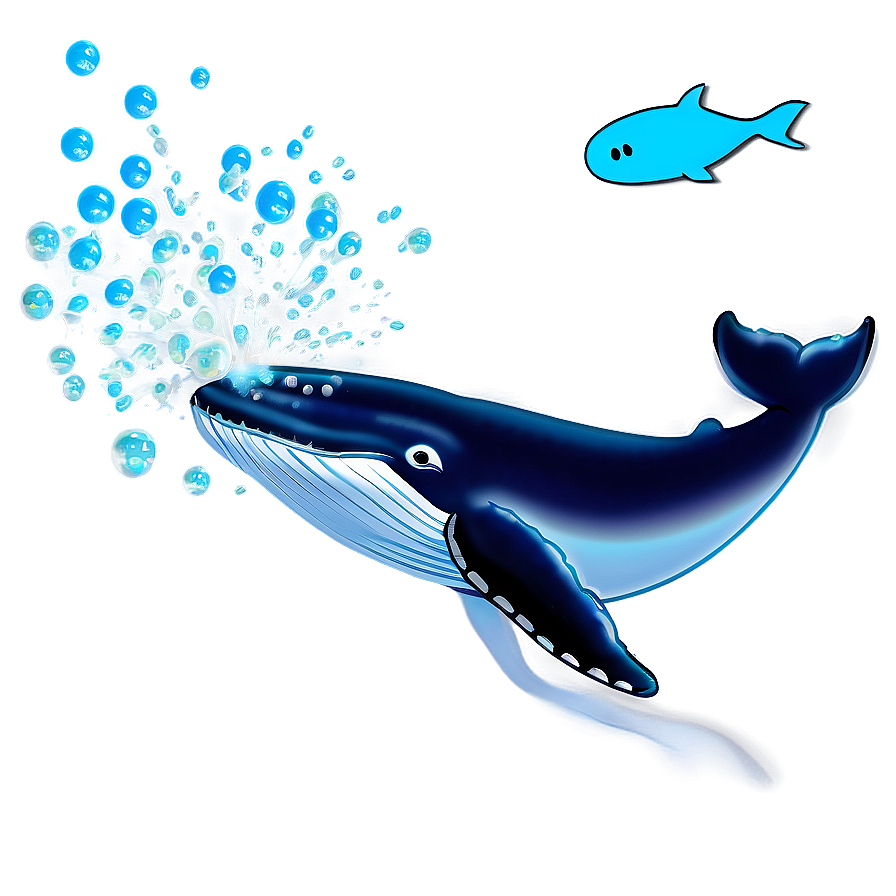 Whale With Bubbles Png 05232024