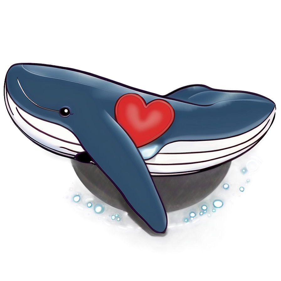 Whale With Heart Png 76