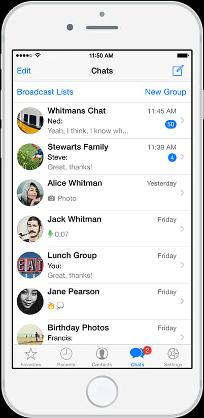 Whats App Chat Interface Screenshot
