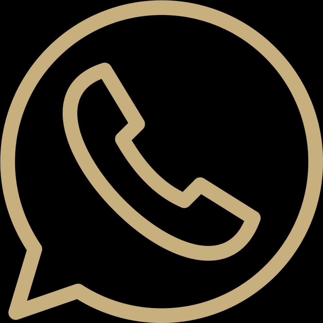 Whats App Logo Golden Icon