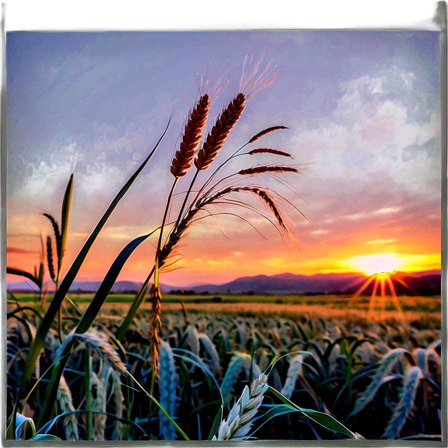 Wheat Field At Sunrise Png 05252024