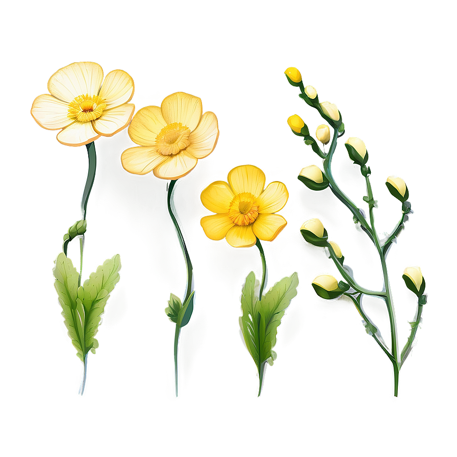 Whimsical Buttercup Png 9