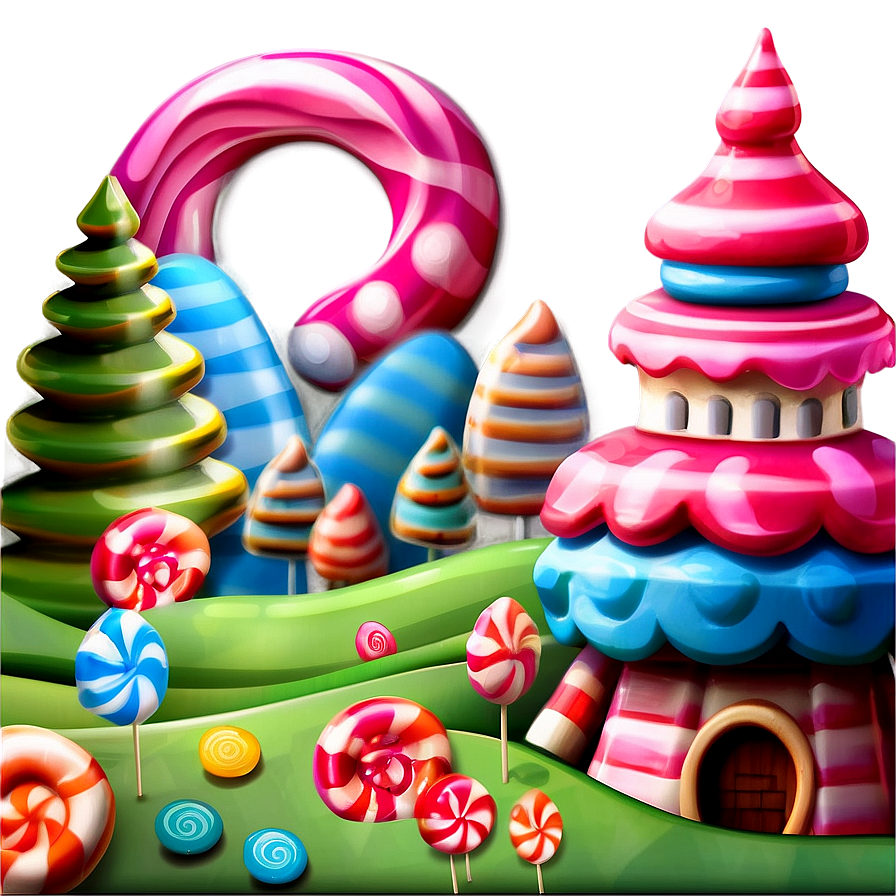 Whimsical Candyland Background Png Rqm