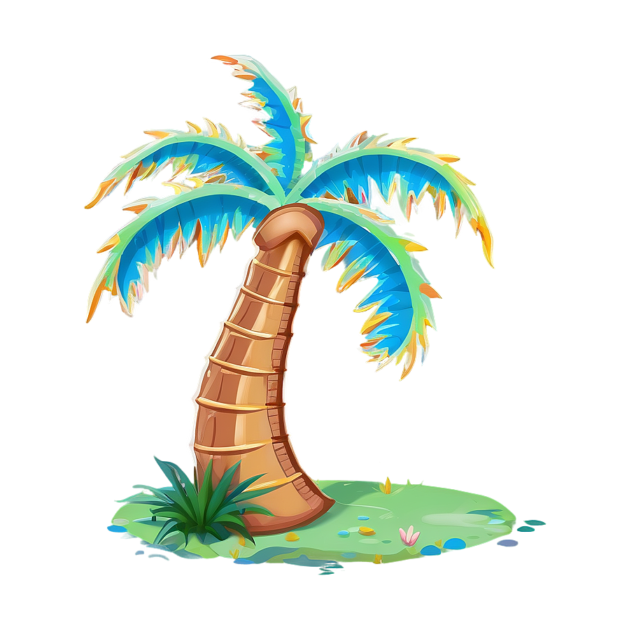 Whimsical Cartoon Palm Tree Png Tfg52