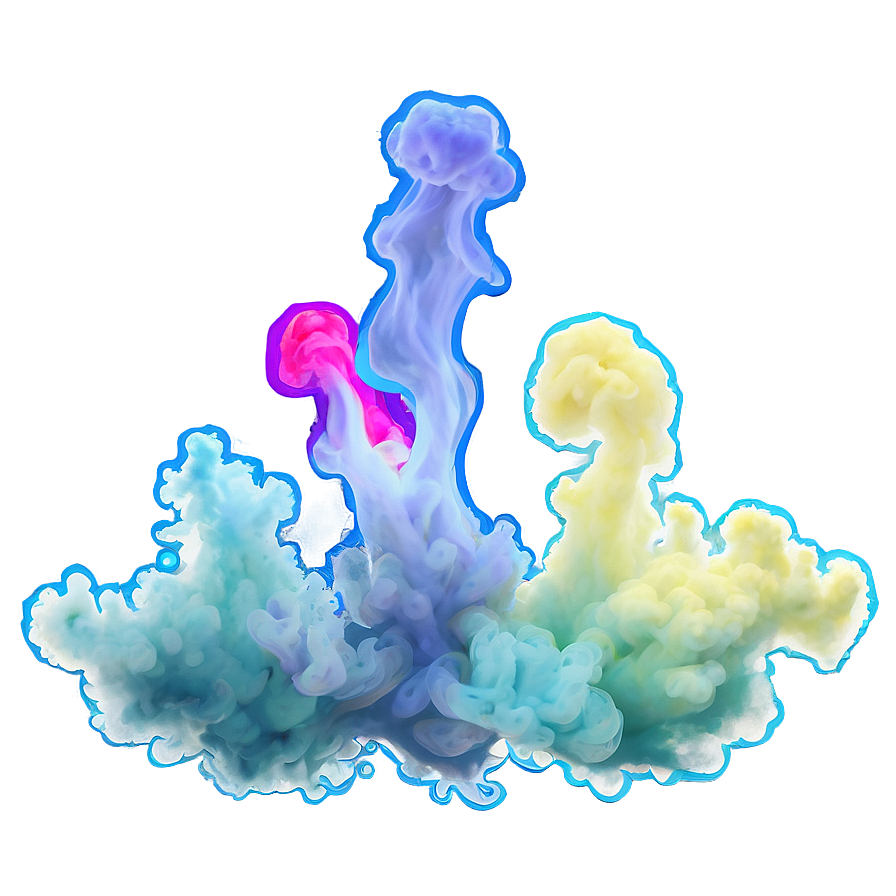 Whimsical Colored Smoke Png Afg9