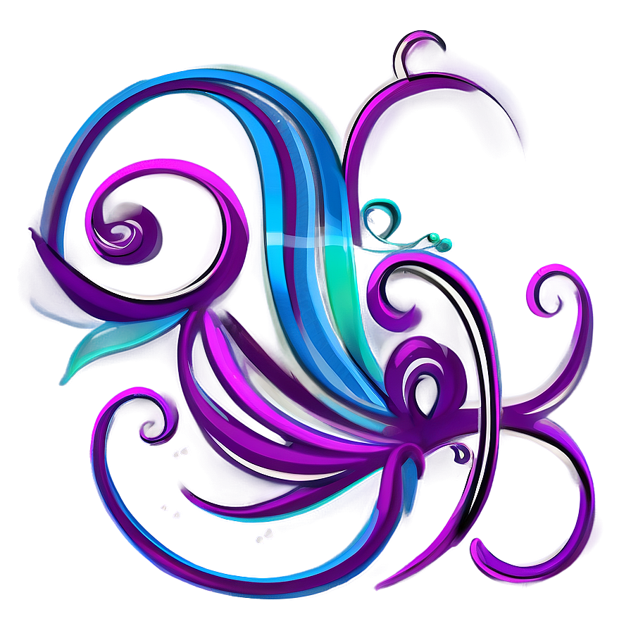 Whimsical Flourish Swirl Png 06212024