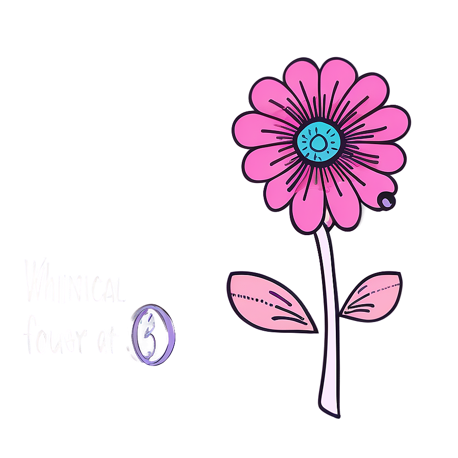 Whimsical Flower Outline Art Png 05252024