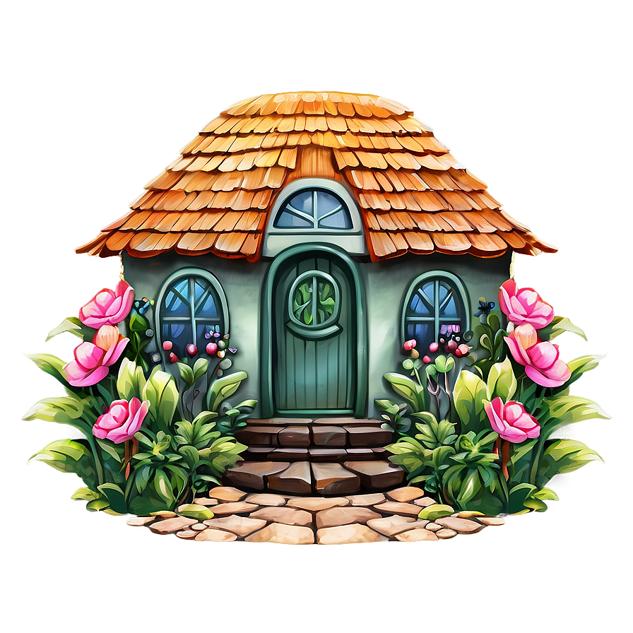 Whimsical Garden Cottage Png Vhi6