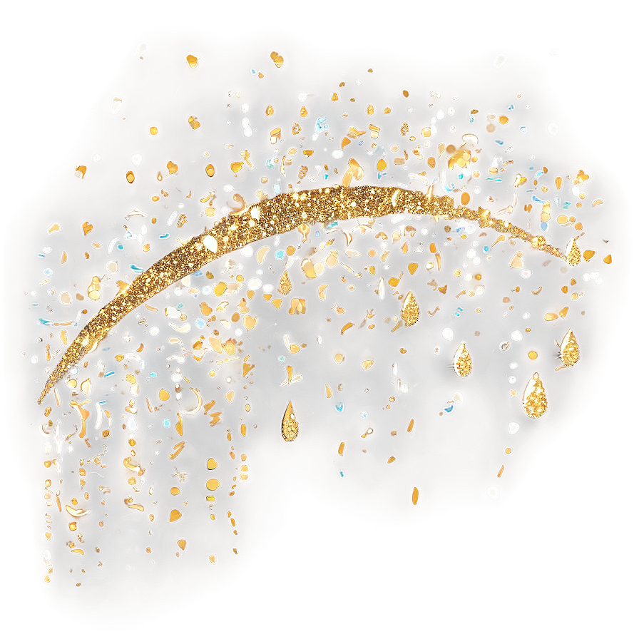 Whimsical Gold Sparkle Rain Png Nts50