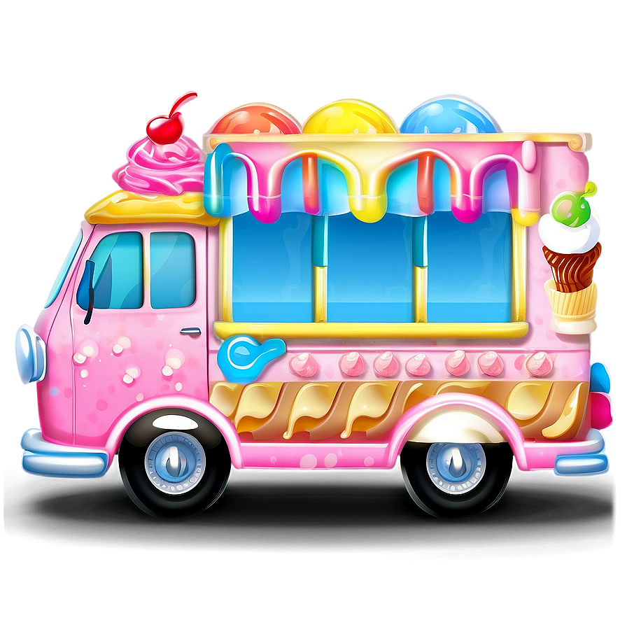 Whimsical Ice Cream Truck Design Png 06122024