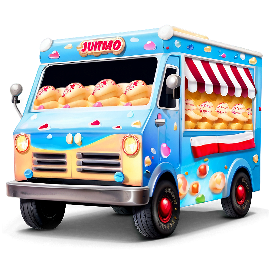 Whimsical Ice Cream Truck Design Png Tgo90