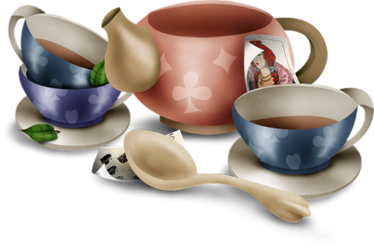 Whimsical Teacupsand Spoon