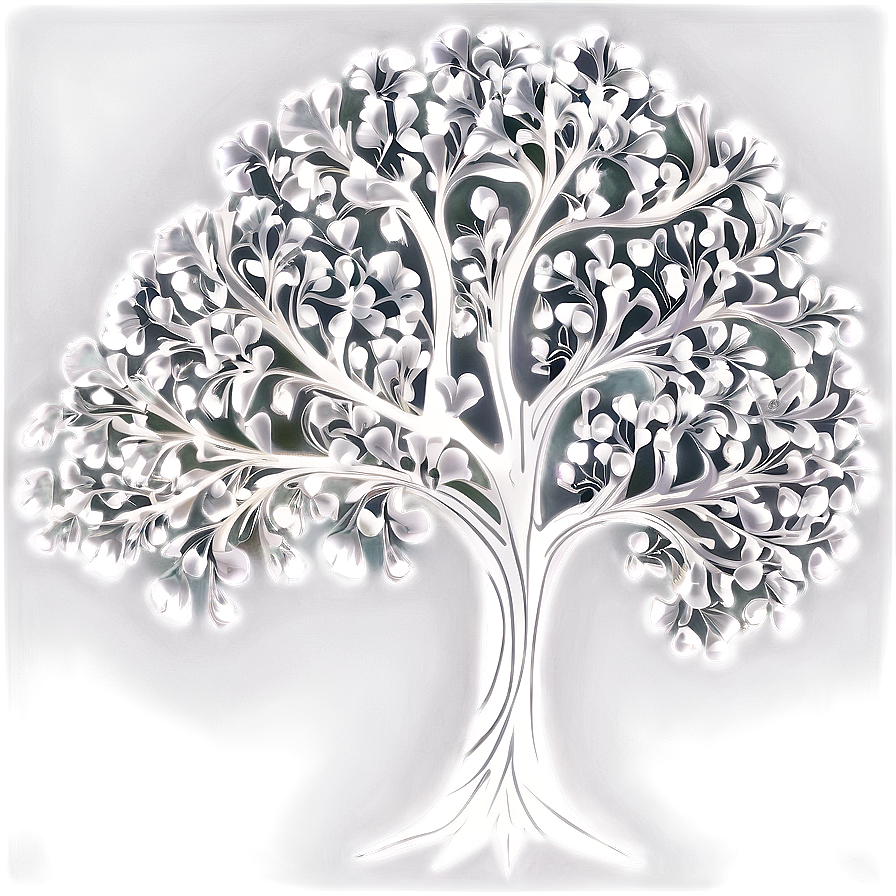 Whirling White Tree Design Png 06252024